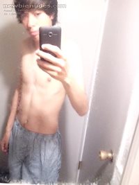 Me with boxers out the shower