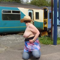Showing my titties to everybody on the train