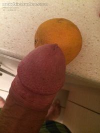The girth of an orange. Who is sitting on me first?