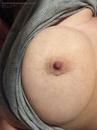 My current Cuddlebuddy.  Perfect pale nipples. Yes, I like boobs...