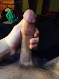 My cock soaked in precum