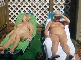 tanning at home with a friend
